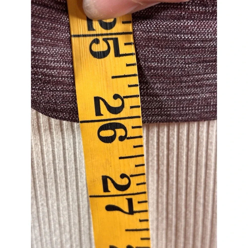 Lululemon 8 Women's Wooly Wonder Wool Turtleneck Ruched Top Burgundy‎